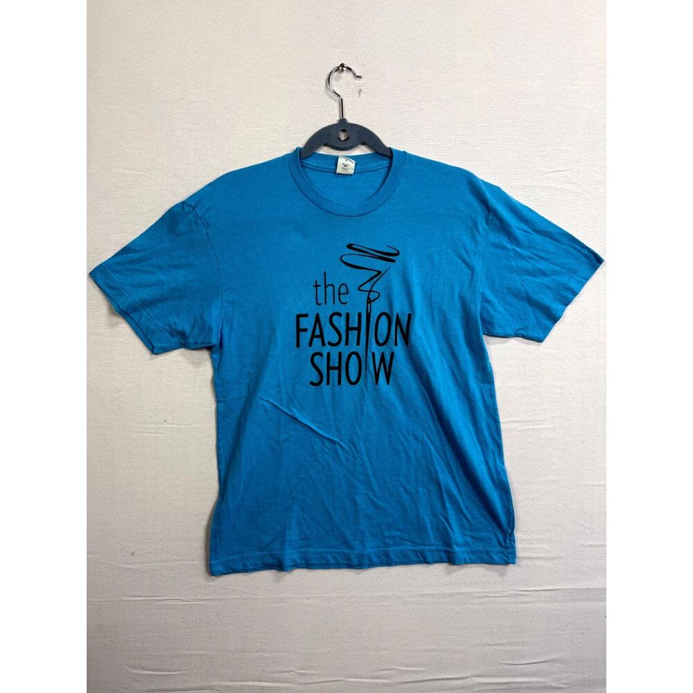 Neon Fifty Fifty T-Shirt Womens M Blue The Fashion Show Short Sleeve Crew Neck